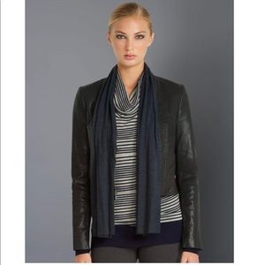 ISO BCBGMAXAZRIA leather jacket with attached scarf